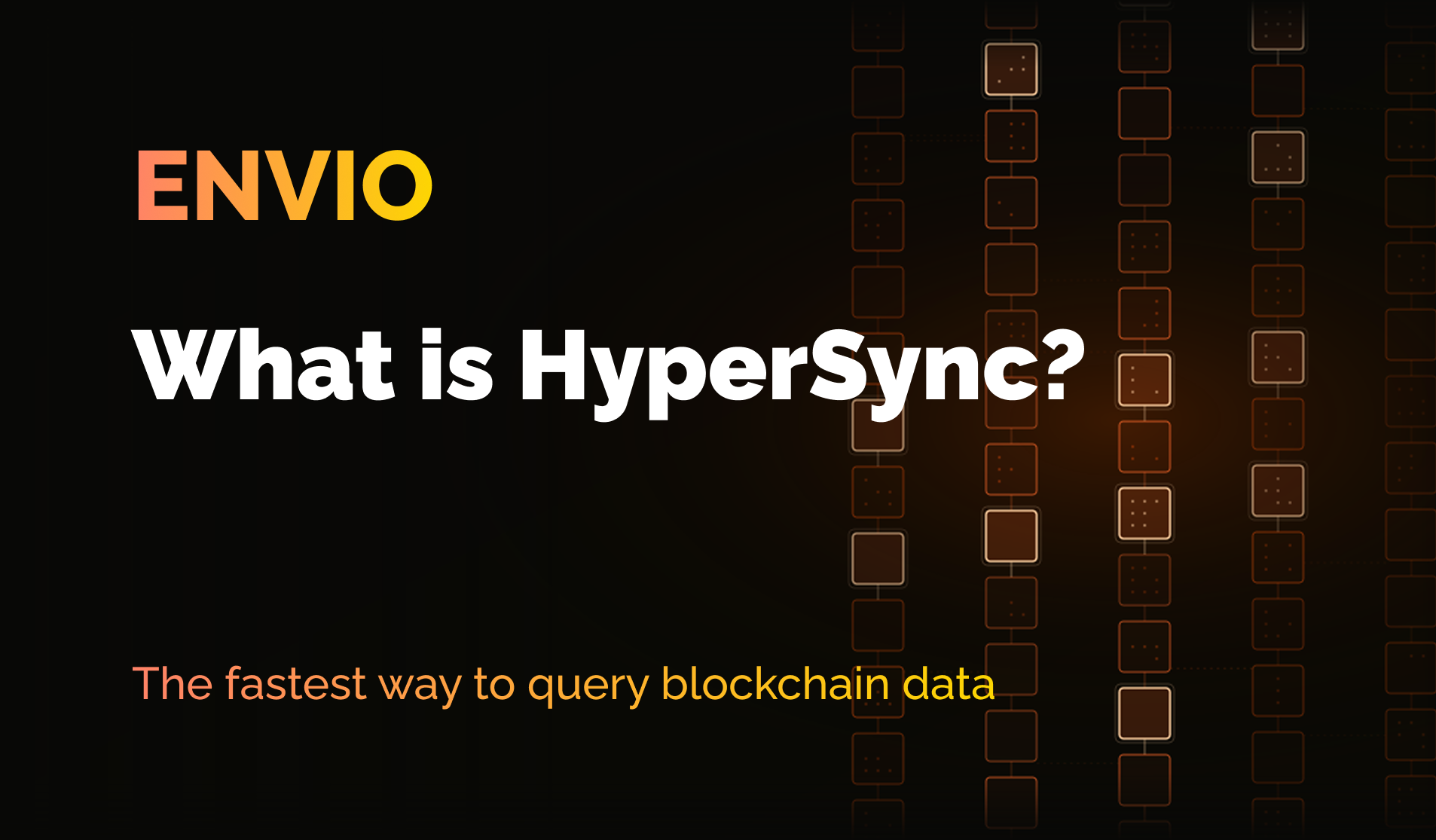 "What is HyperSync? The fastest way to query blockchain data" Envio blog cover